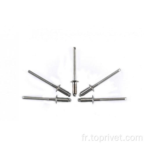 Rivets aveugles ouverts en acier inoxydable de 6,4 mm